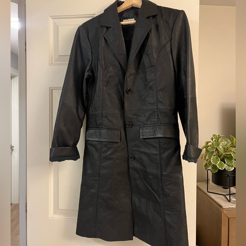 WORN Leather Trench S